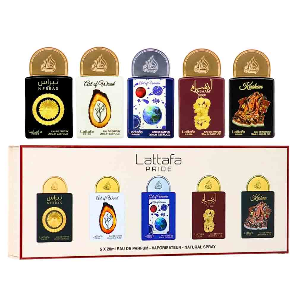Set Nebras+Art Of Wood+Art Of Universe+Ansaam Gold+Kashan 5PCS 20ml