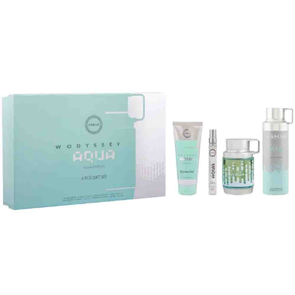Set Odyssey Aqua Edition 100ml+EDP 10ml+Shower Gel 100 ml+Desodorante 200 ml
