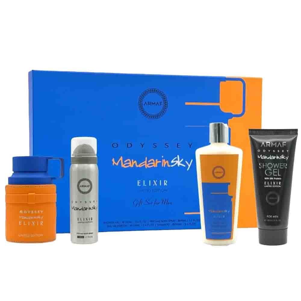 Set Odyssey Mandarin Sky Elixir 100ml+Shampoo 250ml+Shower Gel 100ml+Body Spray 50ml